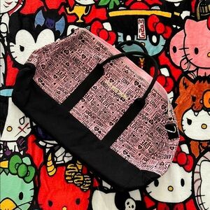 Pink and Black Victorias Secret Duffle Bag